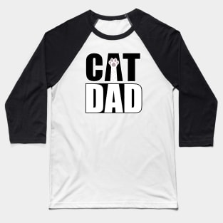 CAT DAD Gift Meow Baseball T-Shirt